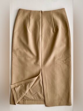 Contemporaine by Simons Tailored Tan Pencil Skirt with Back Slit
